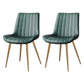 Scandinavian Study Room Leather Side Chair Matte Finish Parsons Dining Chairs Green 2 Piece Set Brass Gold Clearhalo ' kitchen&dining_furn' 'Dining Chairs' 'Dining Tables & Seating' 'dining_chair' 'furn' 'furn_dining_chair' 'Furniture' 'furniture_dining_chair' 'Kitchen & Dining Furniture' 'kitchen' 3955743
