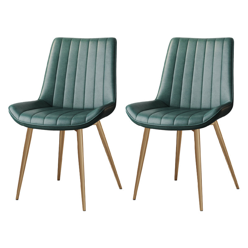 Scandinavian Study Room Leather Side Chair Matte Finish Parsons Dining Chairs Green 2 Piece Set Brass Gold Clearhalo ' kitchen&dining_furn' 'Dining Chairs' 'Dining Tables & Seating' 'dining_chair' 'furn' 'furn_dining_chair' 'Furniture' 'furniture_dining_chair' 'Kitchen & Dining Furniture' 'kitchen' 3955743