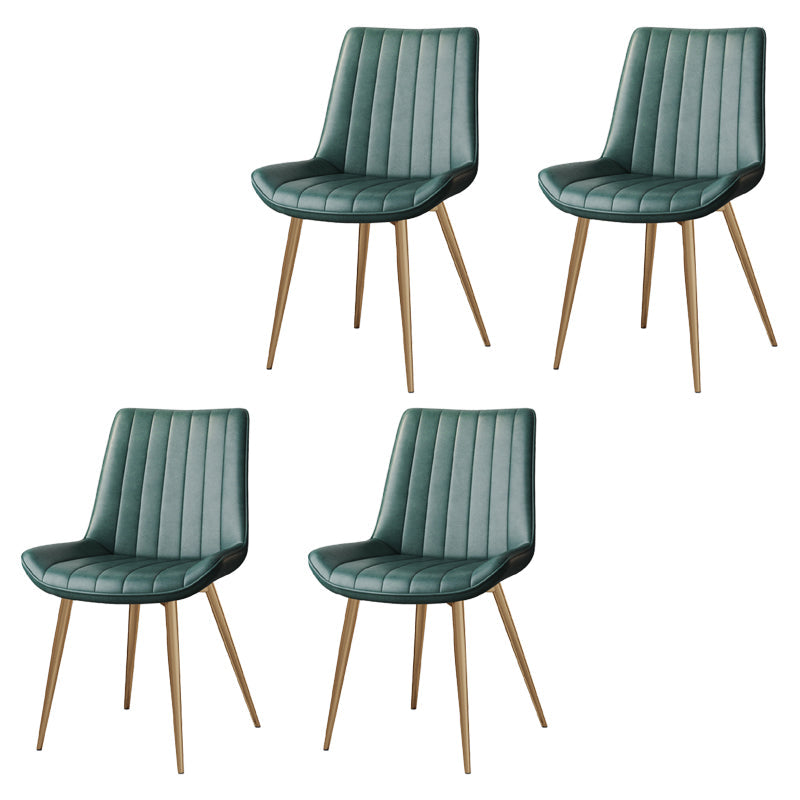 Scandinavian Study Room Leather Side Chair Matte Finish Parsons Dining Chairs Green 4 Piece Set Brass Gold Clearhalo ' kitchen&dining_furn' 'Dining Chairs' 'Dining Tables & Seating' 'dining_chair' 'furn' 'furn_dining_chair' 'Furniture' 'furniture_dining_chair' 'Kitchen & Dining Furniture' 'kitchen' 3955744
