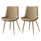 Scandinavian Study Room Leather Side Chair Matte Finish Parsons Dining Chairs Camel 2 Piece Set Brass Gold Clearhalo ' kitchen&dining_furn' 'Dining Chairs' 'Dining Tables & Seating' 'dining_chair' 'furn' 'furn_dining_chair' 'Furniture' 'furniture_dining_chair' 'Kitchen & Dining Furniture' 'kitchen' 3955752