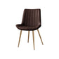 Scandinavian Study Room Leather Side Chair Matte Finish Parsons Dining Chairs Brown 1 Piece Brass Gold Clearhalo ' kitchen&dining_furn' 'Dining Chairs' 'Dining Tables & Seating' 'dining_chair' 'furn' 'furn_dining_chair' 'Furniture' 'furniture_dining_chair' 'Kitchen & Dining Furniture' 'kitchen' 3955754