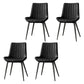 Scandinavian Study Room Leather Side Chair Matte Finish Parsons Dining Chairs Black 4 Piece Set Black Clearhalo ' kitchen&dining_furn' 'Dining Chairs' 'Dining Tables & Seating' 'dining_chair' 'furn' 'furn_dining_chair' 'Furniture' 'furniture_dining_chair' 'Kitchen & Dining Furniture' 'kitchen' 3955759