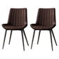 Scandinavian Study Room Leather Side Chair Matte Finish Parsons Dining Chairs Brown 2 Piece Set Black Clearhalo ' kitchen&dining_furn' 'Dining Chairs' 'Dining Tables & Seating' 'dining_chair' 'furn' 'furn_dining_chair' 'Furniture' 'furniture_dining_chair' 'Kitchen & Dining Furniture' 'kitchen' 3955761