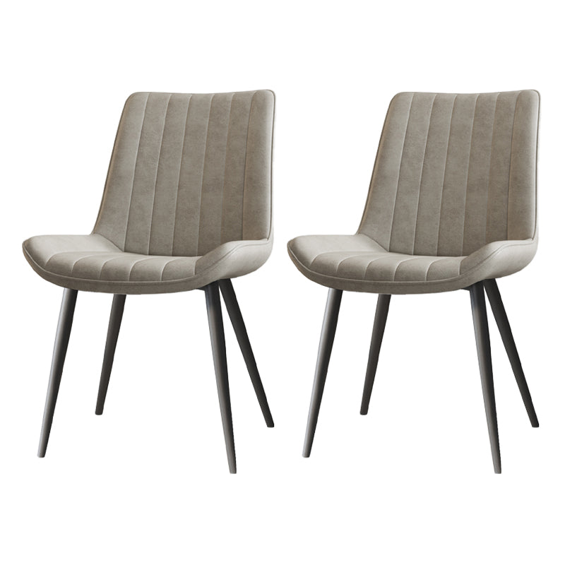 Scandinavian Study Room Leather Side Chair Matte Finish Parsons Dining Chairs Beige 2 Piece Set Black Clearhalo ' kitchen&dining_furn' 'Dining Chairs' 'Dining Tables & Seating' 'dining_chair' 'furn' 'furn_dining_chair' 'Furniture' 'furniture_dining_chair' 'Kitchen & Dining Furniture' 'kitchen' 3955764