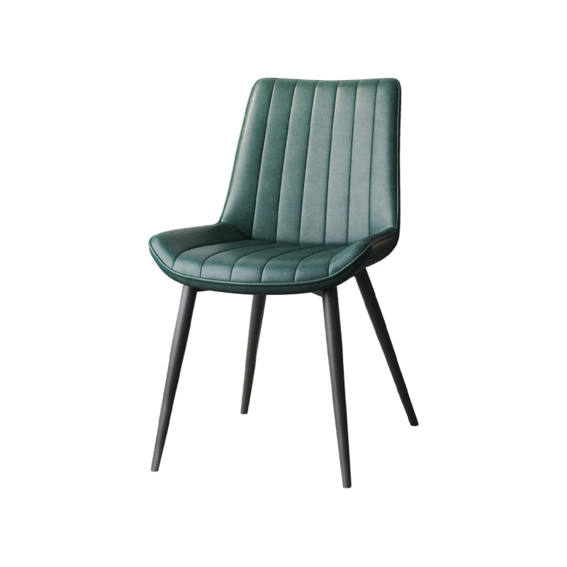 Scandinavian Study Room Leather Side Chair Matte Finish Parsons Dining Chairs Green 1 Piece Black Clearhalo ' kitchen&dining_furn' 'Dining Chairs' 'Dining Tables & Seating' 'dining_chair' 'furn' 'furn_dining_chair' 'Furniture' 'furniture_dining_chair' 'Kitchen & Dining Furniture' 'kitchen' 3955766