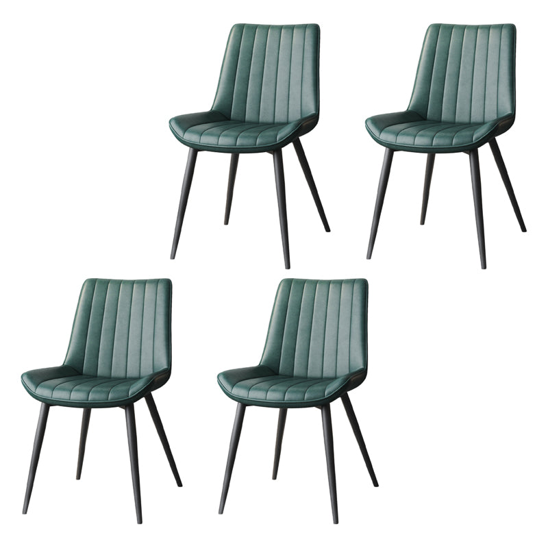 Scandinavian Study Room Leather Side Chair Matte Finish Parsons Dining Chairs Green 4 Piece Set Black Clearhalo ' kitchen&dining_furn' 'Dining Chairs' 'Dining Tables & Seating' 'dining_chair' 'furn' 'furn_dining_chair' 'Furniture' 'furniture_dining_chair' 'Kitchen & Dining Furniture' 'kitchen' 3955768