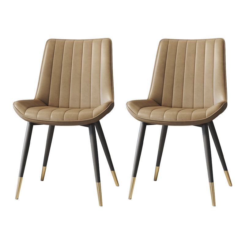 Scandinavian Study Room Leather Side Chair Matte Finish Parsons Dining Chairs Camel 2 Piece Set Black Gold Clearhalo ' kitchen&dining_furn' 'Dining Chairs' 'Dining Tables & Seating' 'dining_chair' 'furn' 'furn_dining_chair' 'Furniture' 'furniture_dining_chair' 'Kitchen & Dining Furniture' 'kitchen' 3955772