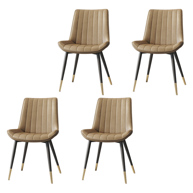 Scandinavian Study Room Leather Side Chair Matte Finish Parsons Dining Chairs Camel 4 Piece Set Black Gold Clearhalo ' kitchen&dining_furn' 'Dining Chairs' 'Dining Tables & Seating' 'dining_chair' 'furn' 'furn_dining_chair' 'Furniture' 'furniture_dining_chair' 'Kitchen & Dining Furniture' 'kitchen' 3955773