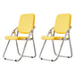 Modern Indoor-Outdoor Chair Metal Folding Armless Open Back Dining Side Chair Light Yellow 2 Piece Set Clearhalo ' kitchen&dining_furn' 'Dining Chairs' 'Dining Tables & Seating' 'dining_chair' 'furn' 'furn_dining_chair' 'Furniture' 'furniture_dining_chair' 'Kitchen & Dining Furniture' 'kitchen' 3955796
