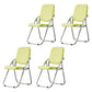 Modern Indoor-Outdoor Chair Metal Folding Armless Open Back Dining Side Chair Light Green 4 Piece Set Clearhalo ' kitchen&dining_furn' 'Dining Chairs' 'Dining Tables & Seating' 'dining_chair' 'furn' 'furn_dining_chair' 'Furniture' 'furniture_dining_chair' 'Kitchen & Dining Furniture' 'kitchen' 3955804