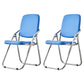 Modern Indoor-Outdoor Chair Metal Folding Armless Open Back Dining Side Chair Blue 2 Piece Set Clearhalo ' kitchen&dining_furn' 'Dining Chairs' 'Dining Tables & Seating' 'dining_chair' 'furn' 'furn_dining_chair' 'Furniture' 'furniture_dining_chair' 'Kitchen & Dining Furniture' 'kitchen' 3955815