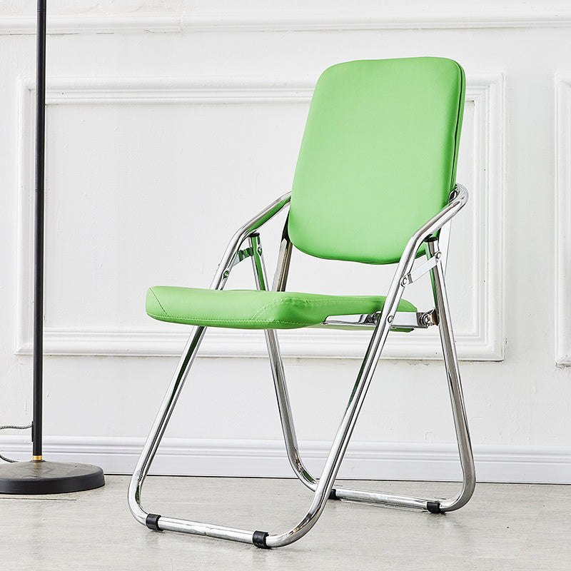 Modern Indoor-Outdoor Chair Metal Folding Armless Open Back Dining Side Chair Dark Green 1 Piece Clearhalo ' kitchen&dining_furn' 'Dining Chairs' 'Dining Tables & Seating' 'dining_chair' 'furn' 'furn_dining_chair' 'Furniture' 'furniture_dining_chair' 'Kitchen & Dining Furniture' 'kitchen' 3955817