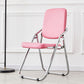 Modern Indoor-Outdoor Chair Metal Folding Armless Open Back Dining Side Chair Pink 1 Piece Clearhalo ' kitchen&dining_furn' 'Dining Chairs' 'Dining Tables & Seating' 'dining_chair' 'furn' 'furn_dining_chair' 'Furniture' 'furniture_dining_chair' 'Kitchen & Dining Furniture' 'kitchen' 3955820