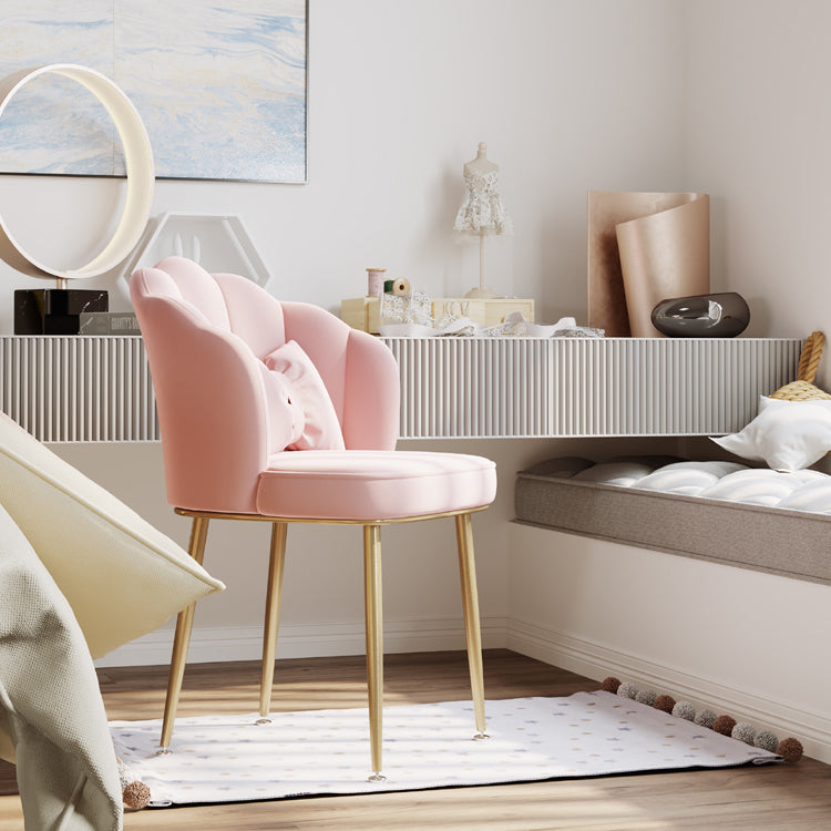 Scandinavian Bedroom Upholstered Arm Chair Matte Finish Solid Back Dining Chair Clearhalo ' kitchen&dining_furn' 'Dining Chairs' 'Dining Tables & Seating' 'dining_chair' 'furn' 'furn_dining_chair' 'Furniture' 'furniture_dining_chair' 'Kitchen & Dining Furniture' 'kitchen' 3955829