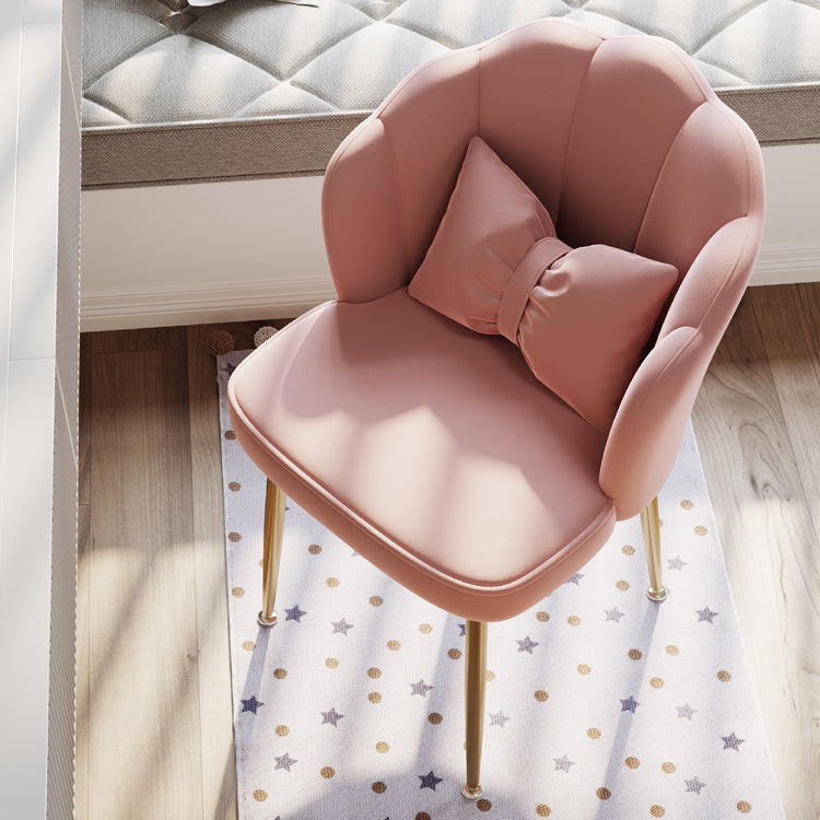 Scandinavian Bedroom Upholstered Arm Chair Matte Finish Solid Back Dining Chair Clearhalo ' kitchen&dining_furn' 'Dining Chairs' 'Dining Tables & Seating' 'dining_chair' 'furn' 'furn_dining_chair' 'Furniture' 'furniture_dining_chair' 'Kitchen & Dining Furniture' 'kitchen' 3955831