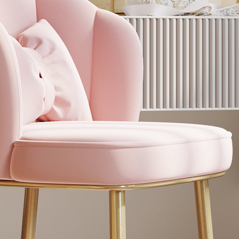 Scandinavian Bedroom Upholstered Arm Chair Matte Finish Solid Back Dining Chair Clearhalo ' kitchen&dining_furn' 'Dining Chairs' 'Dining Tables & Seating' 'dining_chair' 'furn' 'furn_dining_chair' 'Furniture' 'furniture_dining_chair' 'Kitchen & Dining Furniture' 'kitchen' 3955837