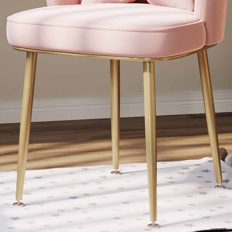 Scandinavian Bedroom Upholstered Arm Chair Matte Finish Solid Back Dining Chair Clearhalo ' kitchen&dining_furn' 'Dining Chairs' 'Dining Tables & Seating' 'dining_chair' 'furn' 'furn_dining_chair' 'Furniture' 'furniture_dining_chair' 'Kitchen & Dining Furniture' 'kitchen' 3955839