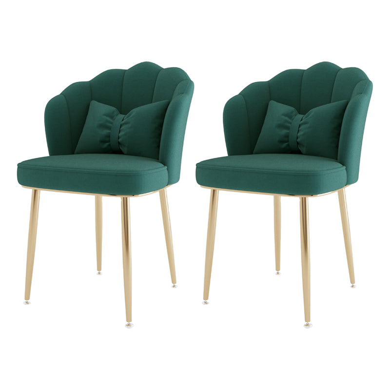Scandinavian Bedroom Upholstered Arm Chair Matte Finish Solid Back Dining Chair Green 2 Piece Set Brass Gold Clearhalo ' kitchen&dining_furn' 'Dining Chairs' 'Dining Tables & Seating' 'dining_chair' 'furn' 'furn_dining_chair' 'Furniture' 'furniture_dining_chair' 'Kitchen & Dining Furniture' 'kitchen' 3955845