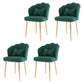 Scandinavian Bedroom Upholstered Arm Chair Matte Finish Solid Back Dining Chair Green 4 Piece Set Brass Gold Clearhalo ' kitchen&dining_furn' 'Dining Chairs' 'Dining Tables & Seating' 'dining_chair' 'furn' 'furn_dining_chair' 'Furniture' 'furniture_dining_chair' 'Kitchen & Dining Furniture' 'kitchen' 3955846