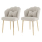 Scandinavian Bedroom Upholstered Arm Chair Matte Finish Solid Back Dining Chair White 2 Piece Set Brass Gold Clearhalo ' kitchen&dining_furn' 'Dining Chairs' 'Dining Tables & Seating' 'dining_chair' 'furn' 'furn_dining_chair' 'Furniture' 'furniture_dining_chair' 'Kitchen & Dining Furniture' 'kitchen' 3955854