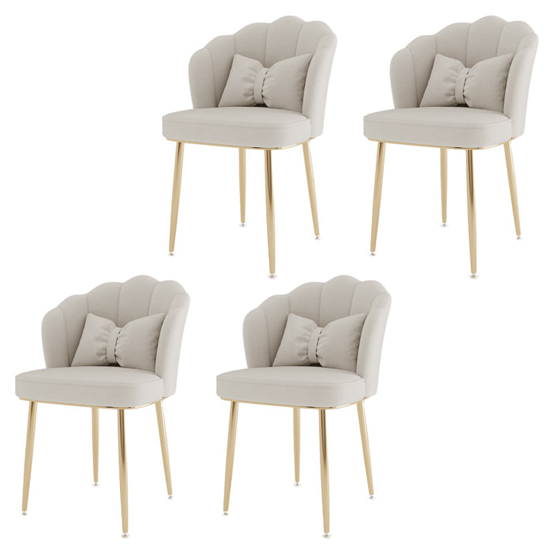 Scandinavian Bedroom Upholstered Arm Chair Matte Finish Solid Back Dining Chair White 4 Piece Set Brass Gold Clearhalo ' kitchen&dining_furn' 'Dining Chairs' 'Dining Tables & Seating' 'dining_chair' 'furn' 'furn_dining_chair' 'Furniture' 'furniture_dining_chair' 'Kitchen & Dining Furniture' 'kitchen' 3955855