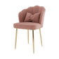 Scandinavian Bedroom Upholstered Arm Chair Matte Finish Solid Back Dining Chair Cameo Brown 1 Piece Brass Gold Clearhalo ' kitchen&dining_furn' 'Dining Chairs' 'Dining Tables & Seating' 'dining_chair' 'furn' 'furn_dining_chair' 'Furniture' 'furniture_dining_chair' 'Kitchen & Dining Furniture' 'kitchen' 3955856