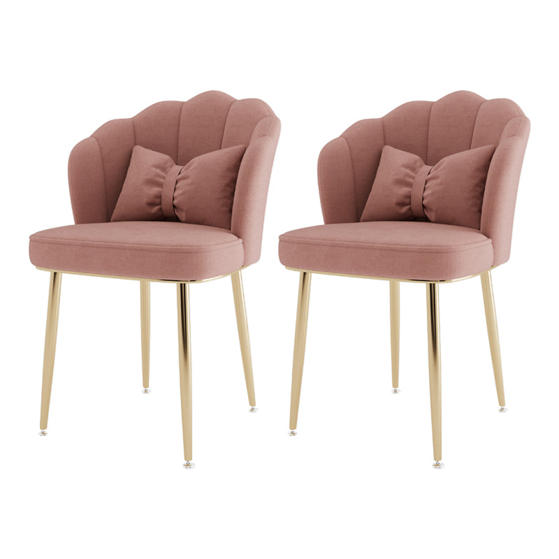 Scandinavian Bedroom Upholstered Arm Chair Matte Finish Solid Back Dining Chair Cameo Brown 2 Piece Set Brass Gold Clearhalo ' kitchen&dining_furn' 'Dining Chairs' 'Dining Tables & Seating' 'dining_chair' 'furn' 'furn_dining_chair' 'Furniture' 'furniture_dining_chair' 'Kitchen & Dining Furniture' 'kitchen' 3955857