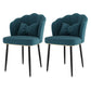 Scandinavian Bedroom Upholstered Arm Chair Matte Finish Solid Back Dining Chair Blue 2 Piece Set Black Clearhalo ' kitchen&dining_furn' 'Dining Chairs' 'Dining Tables & Seating' 'dining_chair' 'furn' 'furn_dining_chair' 'Furniture' 'furniture_dining_chair' 'Kitchen & Dining Furniture' 'kitchen' 3955863