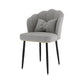 Scandinavian Bedroom Upholstered Arm Chair Matte Finish Solid Back Dining Chair Light Gray 1 Piece Black Clearhalo ' kitchen&dining_furn' 'Dining Chairs' 'Dining Tables & Seating' 'dining_chair' 'furn' 'furn_dining_chair' 'Furniture' 'furniture_dining_chair' 'Kitchen & Dining Furniture' 'kitchen' 3955865