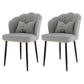 Scandinavian Bedroom Upholstered Arm Chair Matte Finish Solid Back Dining Chair Light Gray 2 Piece Set Black Clearhalo ' kitchen&dining_furn' 'Dining Chairs' 'Dining Tables & Seating' 'dining_chair' 'furn' 'furn_dining_chair' 'Furniture' 'furniture_dining_chair' 'Kitchen & Dining Furniture' 'kitchen' 3955866