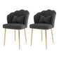 Scandinavian Bedroom Upholstered Arm Chair Matte Finish Solid Back Dining Chair Dark Gray 2 Piece Set Brass Gold Clearhalo ' kitchen&dining_furn' 'Dining Chairs' 'Dining Tables & Seating' 'dining_chair' 'furn' 'furn_dining_chair' 'Furniture' 'furniture_dining_chair' 'Kitchen & Dining Furniture' 'kitchen' 3955869