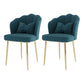 Scandinavian Bedroom Upholstered Arm Chair Matte Finish Solid Back Dining Chair Blue 2 Piece Set Brass Gold Clearhalo ' kitchen&dining_furn' 'Dining Chairs' 'Dining Tables & Seating' 'dining_chair' 'furn' 'furn_dining_chair' 'Furniture' 'furniture_dining_chair' 'Kitchen & Dining Furniture' 'kitchen' 3955872
