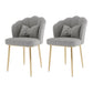 Scandinavian Bedroom Upholstered Arm Chair Matte Finish Solid Back Dining Chair Light Gray 2 Piece Set Brass Gold Clearhalo ' kitchen&dining_furn' 'Dining Chairs' 'Dining Tables & Seating' 'dining_chair' 'furn' 'furn_dining_chair' 'Furniture' 'furniture_dining_chair' 'Kitchen & Dining Furniture' 'kitchen' 3955875