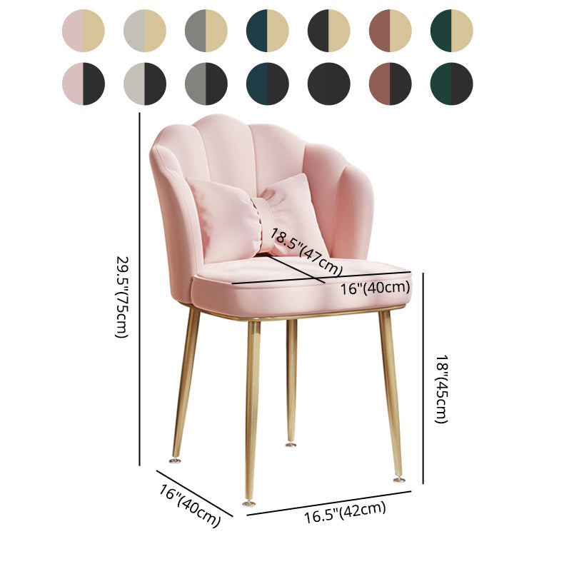 Scandinavian Bedroom Upholstered Arm Chair Matte Finish Solid Back Dining Chair Clearhalo ' kitchen&dining_furn' 'Dining Chairs' 'Dining Tables & Seating' 'dining_chair' 'furn' 'furn_dining_chair' 'Furniture' 'furniture_dining_chair' 'Kitchen & Dining Furniture' 'kitchen' 3955877