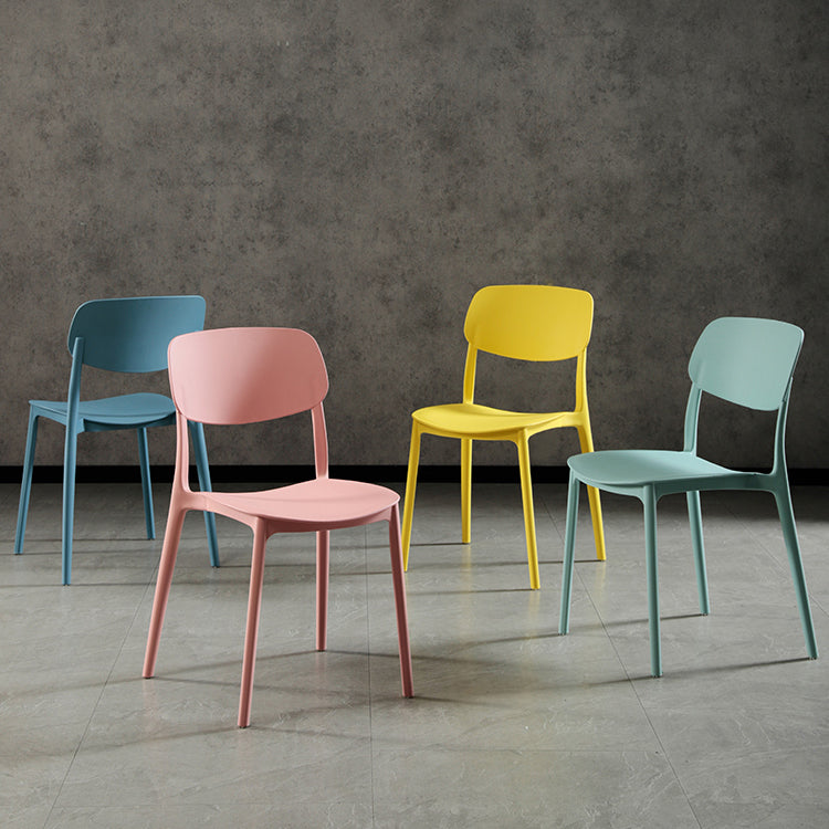 Modern Indoor-Outdoor Plastic Side Chair Open Back Dining Side Chair Clearhalo ' kitchen&dining_furn' 'Dining Chairs' 'Dining Tables & Seating' 'dining_chair' 'furn' 'furn_dining_chair' 'Furniture' 'furniture_dining_chair' 'Kitchen & Dining Furniture' 'kitchen' 3955878