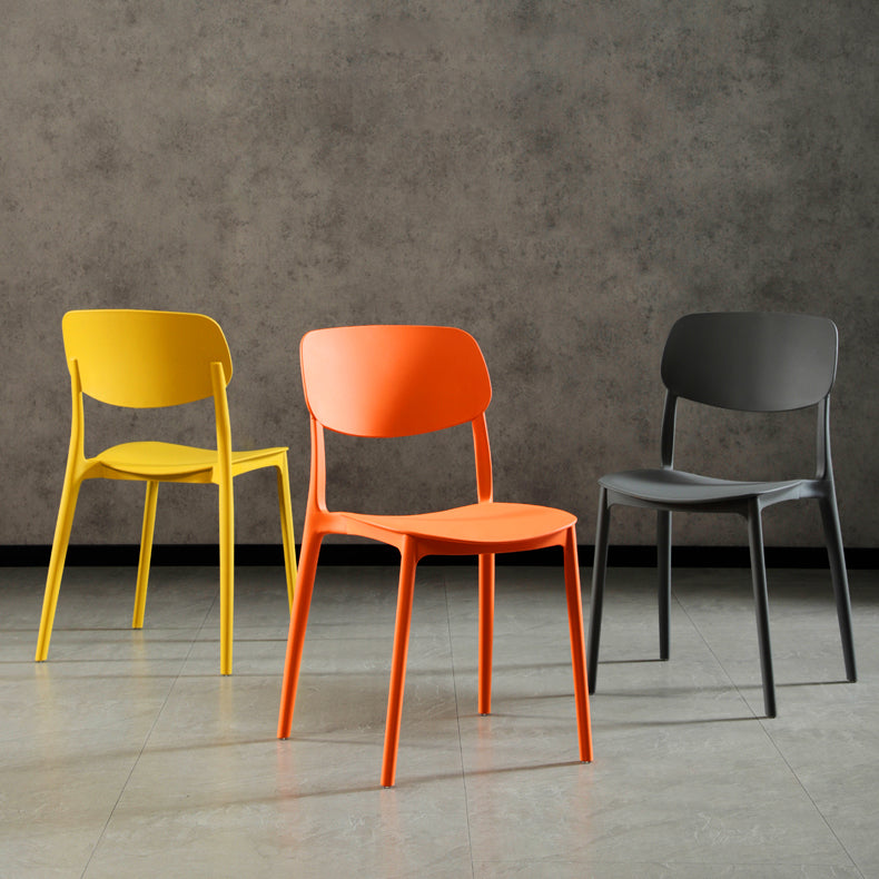 Modern Indoor-Outdoor Plastic Side Chair Open Back Dining Side Chair Clearhalo ' kitchen&dining_furn' 'Dining Chairs' 'Dining Tables & Seating' 'dining_chair' 'furn' 'furn_dining_chair' 'Furniture' 'furniture_dining_chair' 'Kitchen & Dining Furniture' 'kitchen' 3955885