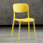 Modern Indoor-Outdoor Plastic Side Chair Open Back Dining Side Chair Yellow 1 Piece Clearhalo ' kitchen&dining_furn' 'Dining Chairs' 'Dining Tables & Seating' 'dining_chair' 'furn' 'furn_dining_chair' 'Furniture' 'furniture_dining_chair' 'Kitchen & Dining Furniture' 'kitchen' 3955891