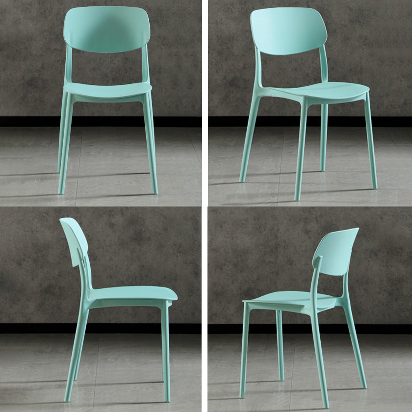 Modern Indoor-Outdoor Plastic Side Chair Open Back Dining Side Chair Clearhalo ' kitchen&dining_furn' 'Dining Chairs' 'Dining Tables & Seating' 'dining_chair' 'furn' 'furn_dining_chair' 'Furniture' 'furniture_dining_chair' 'Kitchen & Dining Furniture' 'kitchen' 3955894