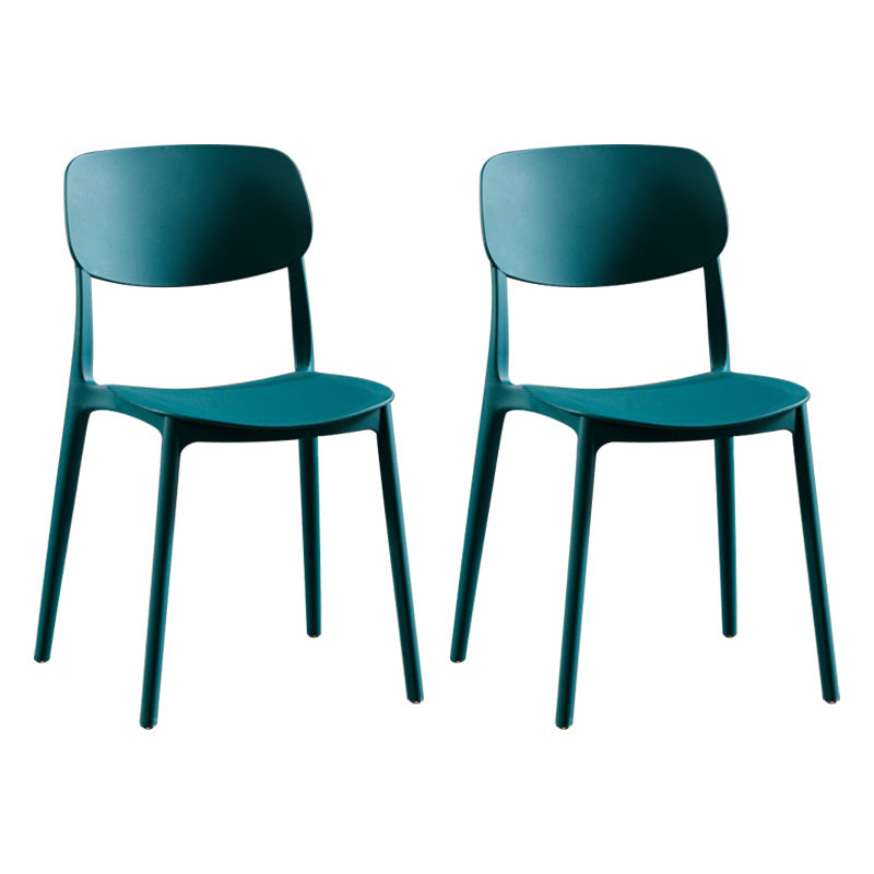 Modern Indoor-Outdoor Plastic Side Chair Open Back Dining Side Chair Royal Blue 2 Piece Set Clearhalo ' kitchen&dining_furn' 'Dining Chairs' 'Dining Tables & Seating' 'dining_chair' 'furn' 'furn_dining_chair' 'Furniture' 'furniture_dining_chair' 'Kitchen & Dining Furniture' 'kitchen' 3955902