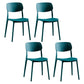 Modern Indoor-Outdoor Plastic Side Chair Open Back Dining Side Chair Royal Blue 4 Piece Set Clearhalo ' kitchen&dining_furn' 'Dining Chairs' 'Dining Tables & Seating' 'dining_chair' 'furn' 'furn_dining_chair' 'Furniture' 'furniture_dining_chair' 'Kitchen & Dining Furniture' 'kitchen' 3955903