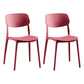 Modern Indoor-Outdoor Plastic Side Chair Open Back Dining Side Chair Red 2 Piece Set Clearhalo ' kitchen&dining_furn' 'Dining Chairs' 'Dining Tables & Seating' 'dining_chair' 'furn' 'furn_dining_chair' 'Furniture' 'furniture_dining_chair' 'Kitchen & Dining Furniture' 'kitchen' 3955905