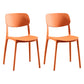 Modern Indoor-Outdoor Plastic Side Chair Open Back Dining Side Chair Orange 2 Piece Set Clearhalo ' kitchen&dining_furn' 'Dining Chairs' 'Dining Tables & Seating' 'dining_chair' 'furn' 'furn_dining_chair' 'Furniture' 'furniture_dining_chair' 'Kitchen & Dining Furniture' 'kitchen' 3955914