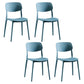Modern Indoor-Outdoor Plastic Side Chair Open Back Dining Side Chair Blue 4 Piece Set Clearhalo ' kitchen&dining_furn' 'Dining Chairs' 'Dining Tables & Seating' 'dining_chair' 'furn' 'furn_dining_chair' 'Furniture' 'furniture_dining_chair' 'Kitchen & Dining Furniture' 'kitchen' 3955918