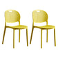 Contemporary Plastic Side Chair Home Stackable Armless Open Back Dining Side Chair Ginger 2 Piece Set Clearhalo ' kitchen&dining_furn' 'Dining Chairs' 'Dining Tables & Seating' 'dining_chair' 'furn' 'furn_dining_chair' 'Furniture' 'furniture_dining_chair' 'Kitchen & Dining Furniture' 'kitchen' 3955922