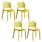 Contemporary Plastic Side Chair Home Stackable Armless Open Back Dining Side Chair Ginger 4 Piece Set Clearhalo ' kitchen&dining_furn' 'Dining Chairs' 'Dining Tables & Seating' 'dining_chair' 'furn' 'furn_dining_chair' 'Furniture' 'furniture_dining_chair' 'Kitchen & Dining Furniture' 'kitchen' 3955924