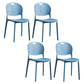 Contemporary Plastic Side Chair Home Stackable Armless Open Back Dining Side Chair Light Blue 4 Piece Set Clearhalo ' kitchen&dining_furn' 'Dining Chairs' 'Dining Tables & Seating' 'dining_chair' 'furn' 'furn_dining_chair' 'Furniture' 'furniture_dining_chair' 'Kitchen & Dining Furniture' 'kitchen' 3955930