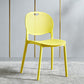 Contemporary Plastic Side Chair Home Stackable Armless Open Back Dining Side Chair Yellow 1 Piece Clearhalo ' kitchen&dining_furn' 'Dining Chairs' 'Dining Tables & Seating' 'dining_chair' 'furn' 'furn_dining_chair' 'Furniture' 'furniture_dining_chair' 'Kitchen & Dining Furniture' 'kitchen' 3955932