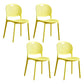 Contemporary Plastic Side Chair Home Stackable Armless Open Back Dining Side Chair Yellow 4 Piece Set Clearhalo ' kitchen&dining_furn' 'Dining Chairs' 'Dining Tables & Seating' 'dining_chair' 'furn' 'furn_dining_chair' 'Furniture' 'furniture_dining_chair' 'Kitchen & Dining Furniture' 'kitchen' 3955936