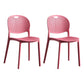Contemporary Plastic Side Chair Home Stackable Armless Open Back Dining Side Chair Red 2 Piece Set Clearhalo ' kitchen&dining_furn' 'Dining Chairs' 'Dining Tables & Seating' 'dining_chair' 'furn' 'furn_dining_chair' 'Furniture' 'furniture_dining_chair' 'Kitchen & Dining Furniture' 'kitchen' 3955941
