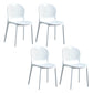 Contemporary Plastic Side Chair Home Stackable Armless Open Back Dining Side Chair White 4 Piece Set Clearhalo ' kitchen&dining_furn' 'Dining Chairs' 'Dining Tables & Seating' 'dining_chair' 'furn' 'furn_dining_chair' 'Furniture' 'furniture_dining_chair' 'Kitchen & Dining Furniture' 'kitchen' 3955946